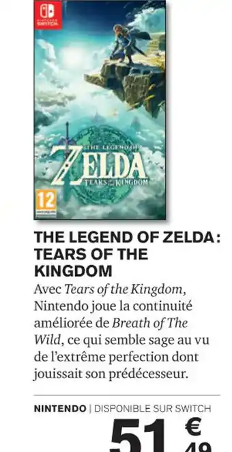 Carrefour THE LEGEND OF ZELDA: TEARS OF THE KINGDOM offre