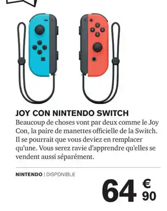 Carrefour JOY CON NINTENDO SWITCH offre