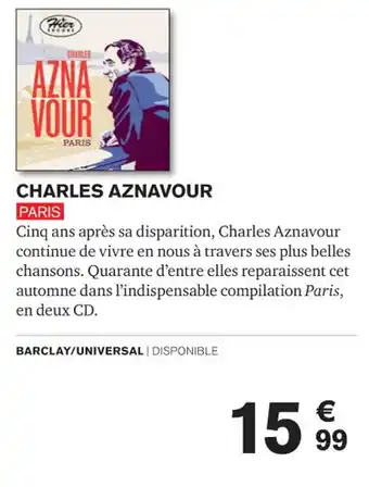 Carrefour CHARLES AZNAVOUR PARIS offre