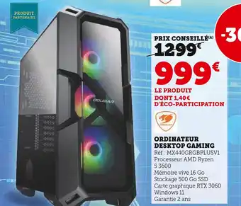 ORDINATEUR DESKTOP GAMING