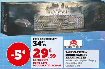 PACK CLAVIER + SOURIS GAMING HARRY POTTER