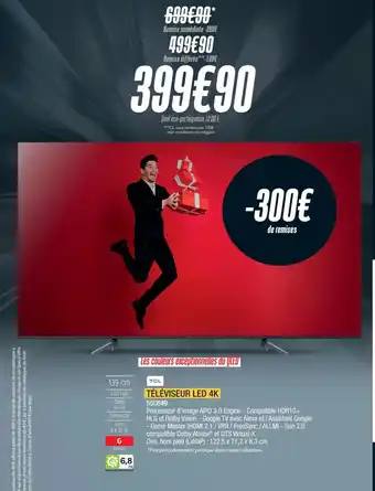 Proxi Confort TÉLÉVISEUR LED 4K offre