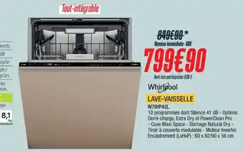 Proxi Confort LAVE-VAISSELLE W71HP42L offre