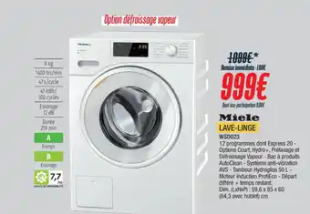 Proxi Confort Miele LAVE-LINGE WSD023 offre