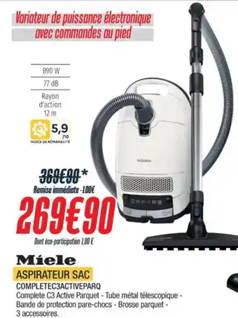 Proxi Confort Miele ASPIRATEUR SAC offre