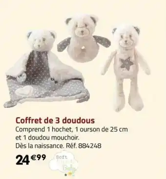 Coffret de 3 doudous