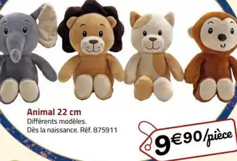 Animal 22 cm Différents modèles.