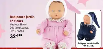 La Grande Récré Babipouce jardin en fleurs offre