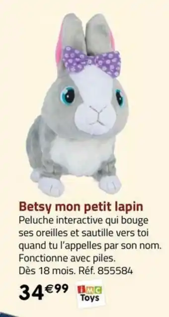 La Grande Récré Betsy mon petit lapin offre