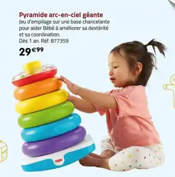 La Grande Récré Pyramide arc-en-ciel géante offre