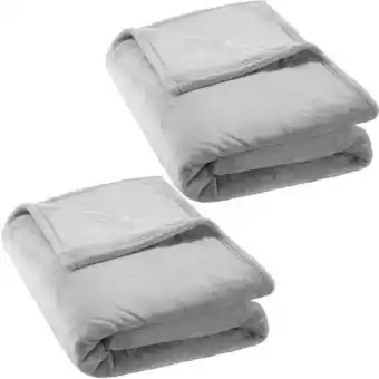 Bricomarché Lot de 2 plaids polaires offre