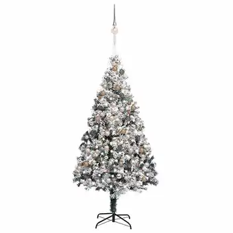 Bricorama Vidaxl arbre de noël artificiel pré-éclairé et boules vert 210 cm pvc offre