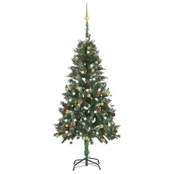 Vidaxl arbre de noël artificiel pré-éclairé et boules 150 cm