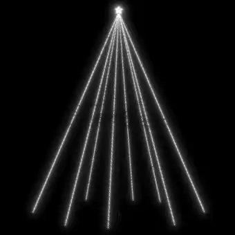 Vidaxl lumières d'arbre de noël int/extérieur 1300 led blanc froid 8 m