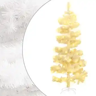 Bricorama Vidaxl arbre de noël hélicoïdal pré-éclairé et support blanc 180cm pvc offre