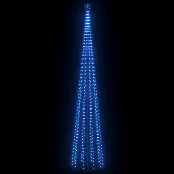 Vidaxl sapin de noël cône 752 led bleues décoration 160x500 cm