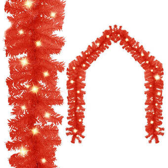 Bricorama Vidaxl guirlande de noël avec lumières led 10 m rouge offre