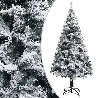 Bricorama Vidaxl sapin de noël artificiel avec neige floquée vert 120 cm pvc offre