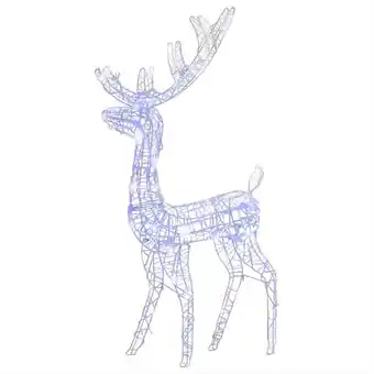 Bricorama Vidaxl renne de décoration de noël acrylique 140 led bleues 120 cm offre