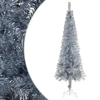 Bricorama Vidaxl sapin de noël étroit argenté 150 cm offre