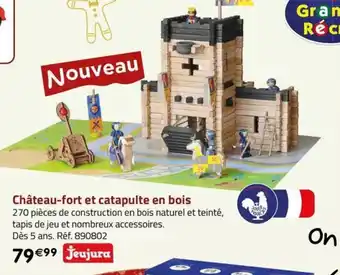 La Grande Récré Château-fort et catapulte en bois offre