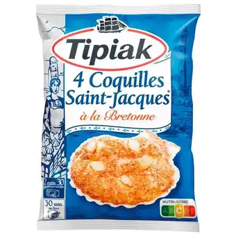 Auchan Coquilles saint-jacques à la bretonne surgelées tipiak offre