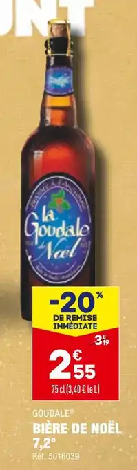 ALDI Goudale bière de noël 7,2° offre