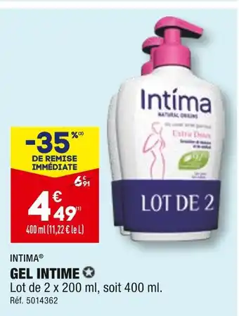 ALDI Intima gel intime offre