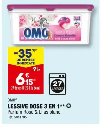 ALDI Omo lessive dose 3 en 1 offre