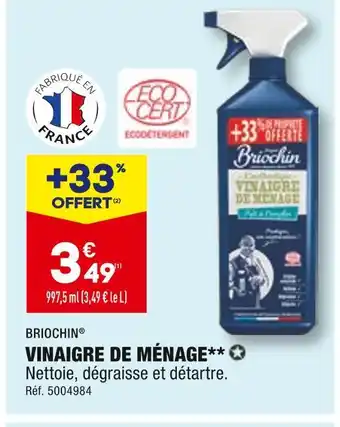 ALDI Briochin vinaigre de ménage offre