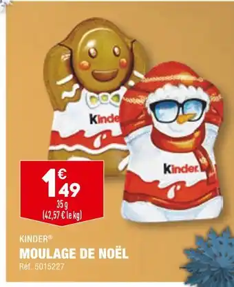 ALDI Kinder moulage de noël offre