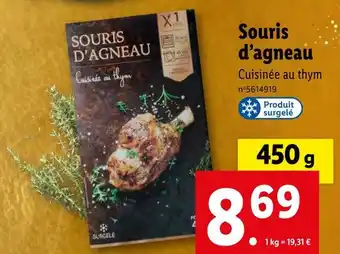 Lidl Souris d’agneau offre