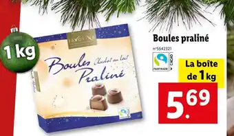 Lidl Favorina boules praliné offre