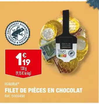 ALDI Isaura filet de pièces en chocolat offre