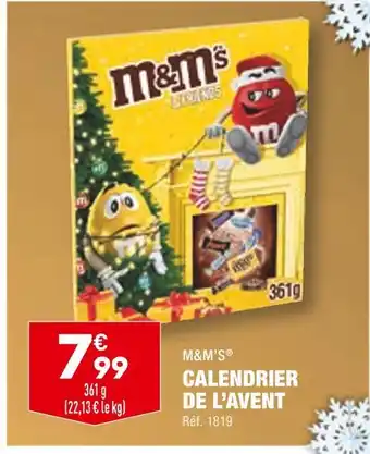ALDI M&m’s calendrier de l’avent offre