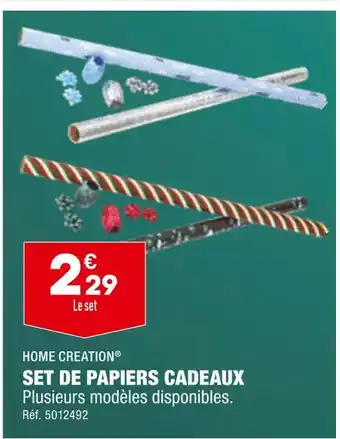 ALDI Home creation set de papiers cadeaux offre