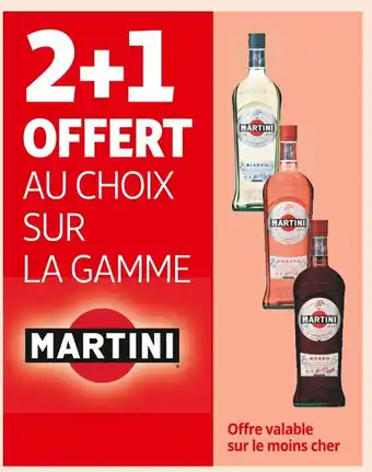 Auchan Supermarché Martini 2+1 offert au choix sur la gamme martini offre