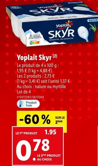 Lidl Yoplait yoplait skyr offre