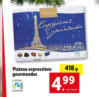 Lidl Favorina plateau expressions gourmandes offre