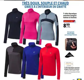 Lidl Lycra t-shirt thermique manches longues femme et homme offre