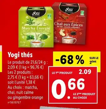Lidl Yogi yogi thés offre