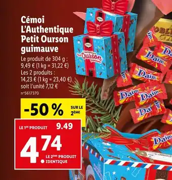 Lidl Cémoi l’authentique petit ourson guimauve offre