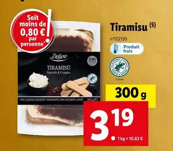 Lidl Deluxe tiramisu offre