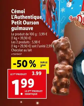 Lidl Cémoi l’authentique petit ourson guimauve offre
