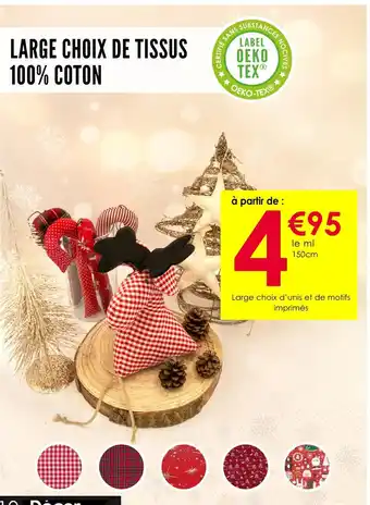 Décor Discount Large choix de tissus 100% coton offre