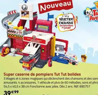 Super caserne de pompiers Tut Tut bolides