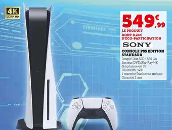 Hyper U Sony console ps5 edition standard offre