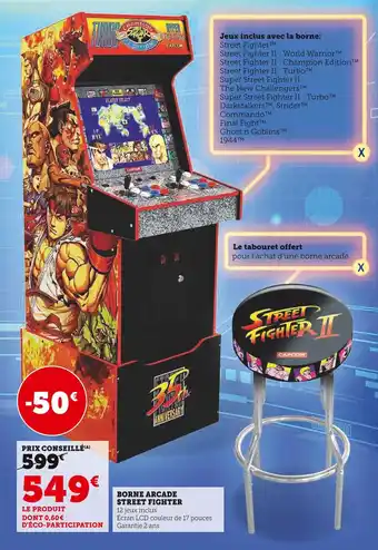 Hyper U Capcom borne arcade street fighter offre
