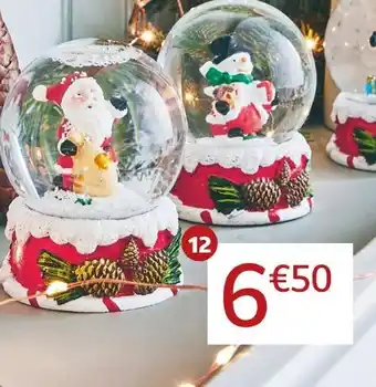 Jardiland Boule à eau de noël offre