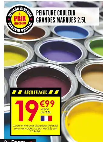 Décor Discount Peinture couleur grandes marques 2.5l offre